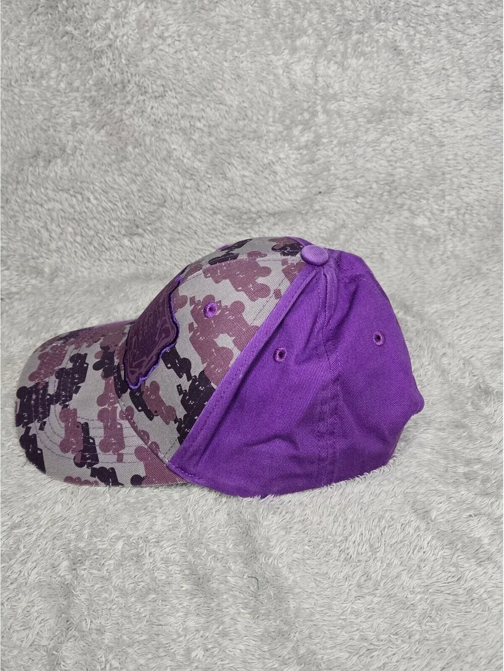 Monster Jam Grave Digger Racing Purple Camo Snapback Hat Cap Adjustable